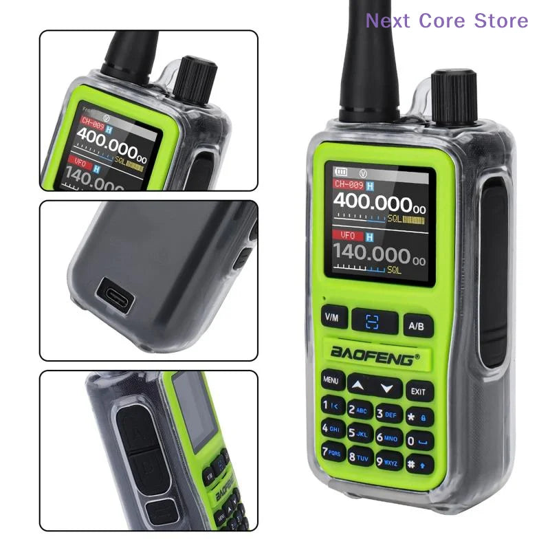 Silicone Protective Case for UV-5R Mini Walkie Talkie – Clear Radio Protective Case HIP
