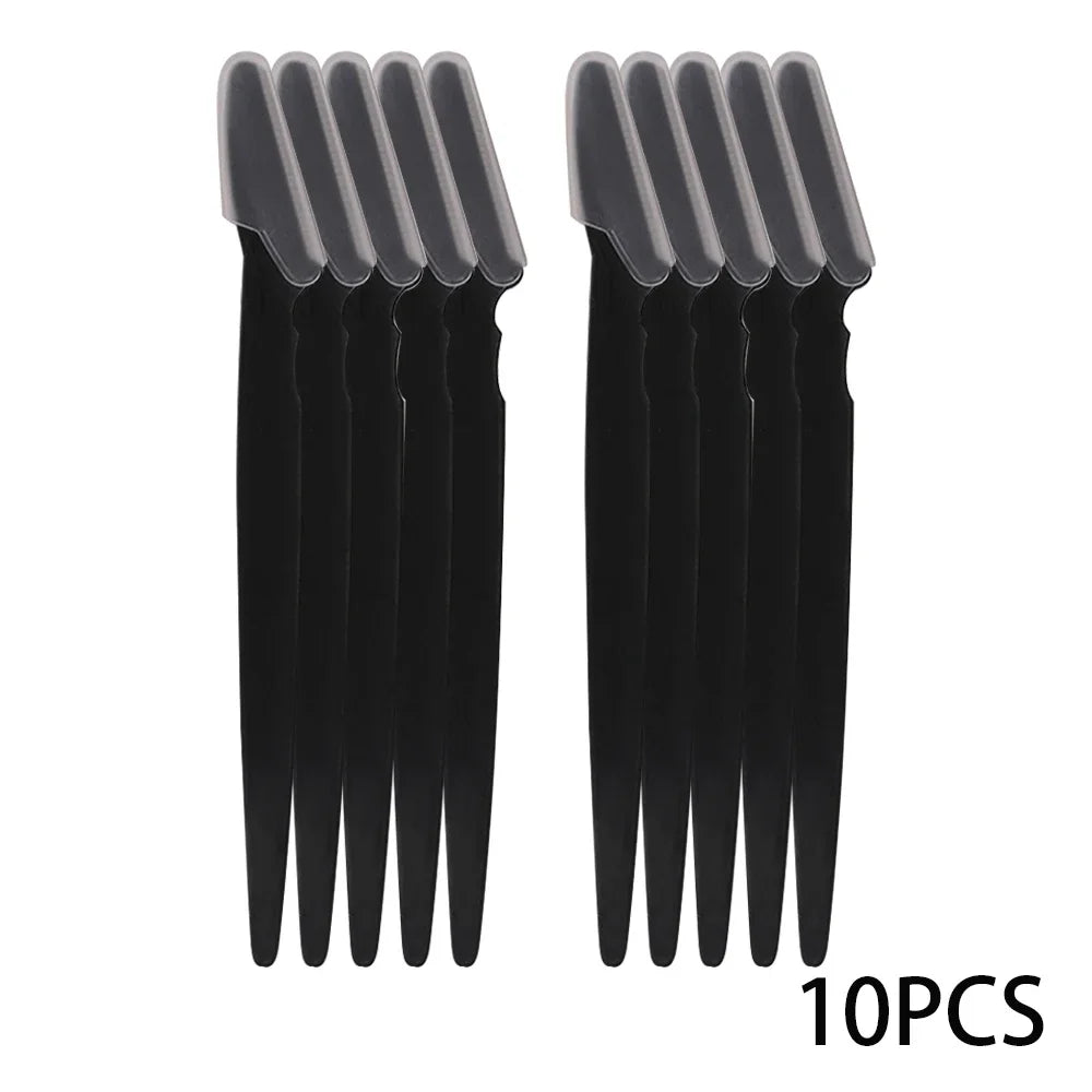 Dermaplaning Face Razor Set – Eyebrow Shaver for Women & Men Dermaplaning Razor Set HIP C514-Black-10pcs