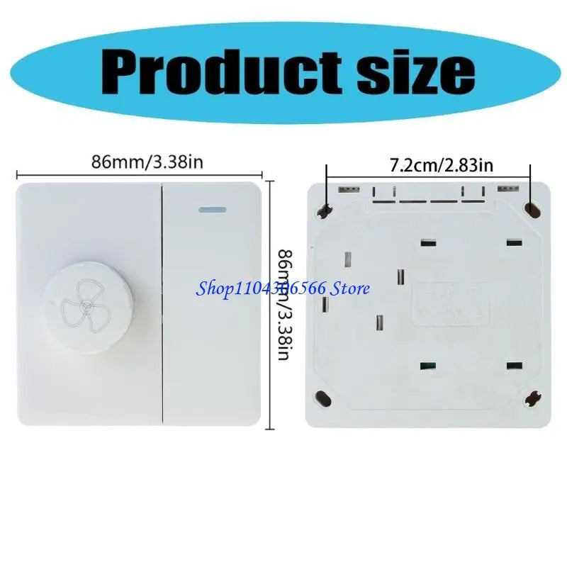 86 Type Ceiling Fan Speed Controller – Modern Wall Panel Fan Speed Controller HIP