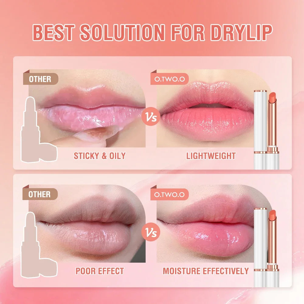 O.TWO.O Color Changing Lip Balm – Beeswax Moisturizing Lipstick Color Changing Lip Balm HIP