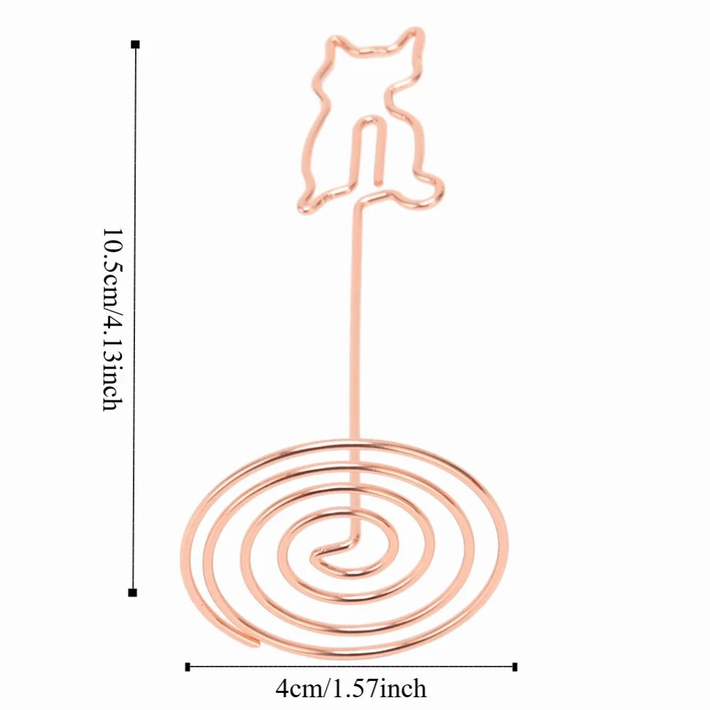 10-Pack Rose Gold Kitten Table Number Stands – Card Holders Table Number Stands HIP