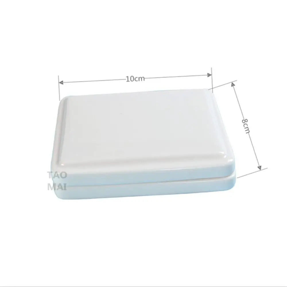 12-Grid White Porcelain Watercolor Paint Palette with Lid Paint Mixing Palette HIP