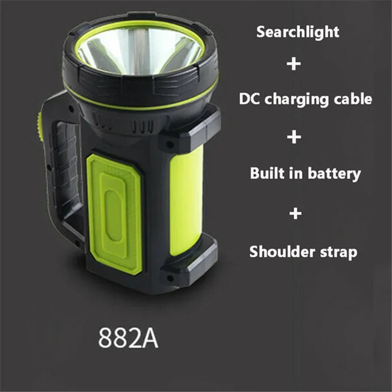 ESMARTER Rechargeable LED Searchlight – 2-Mode Camping Torch Rechargeable Searchlight HIP 882A