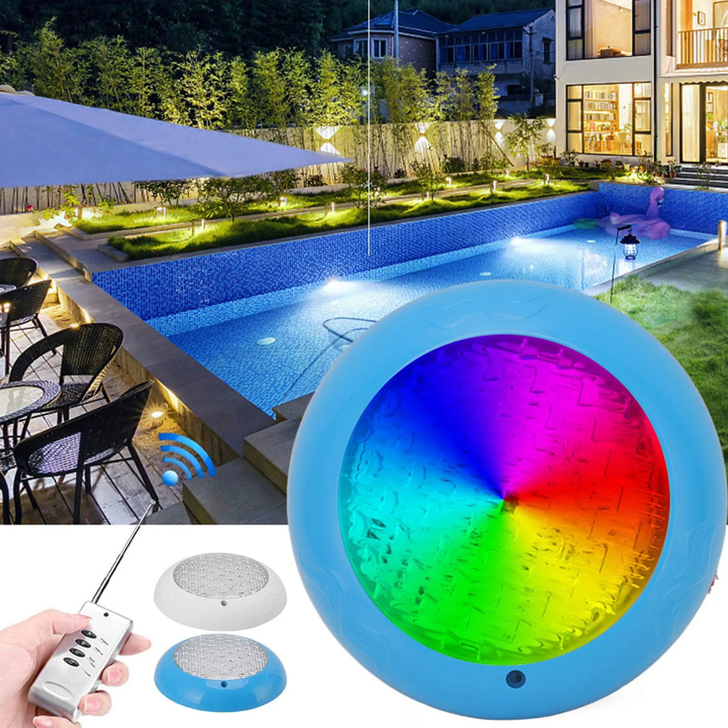 35W Underwater Light LED Pool Light LED Pool Light IP68 Waterproof AC DC12V 35W with Remote Control for Outdoor Swimming Pools HIP