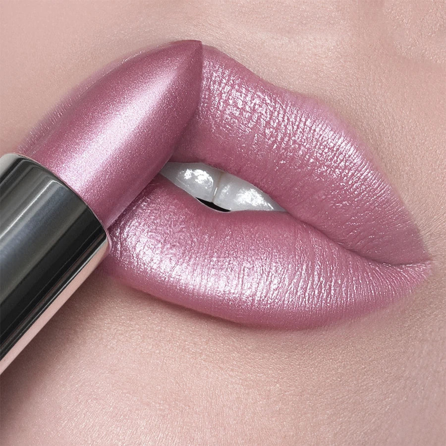 KAFURUX 21-Color Glitter Metallic Lipstick – Pearlescent Lip Tint Glitter Metallic Lipstick HIP