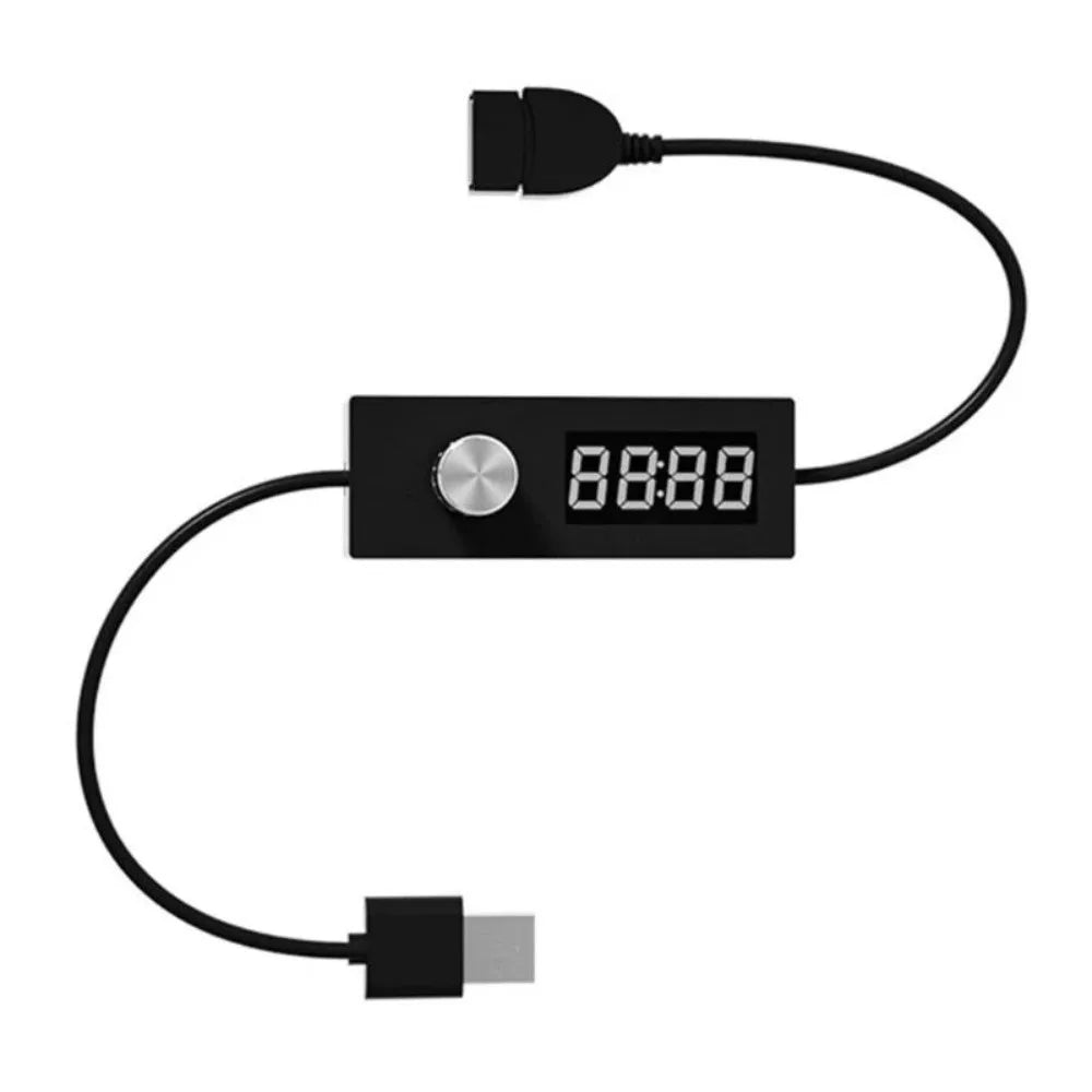 USB Countdown Timer Switch Cable – 5V Digital Display, 5min–24hr USB Timer Switch HIP