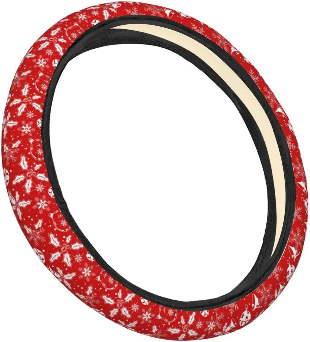 Christmas Elastic Steering Wheel Cover – Anti-Slip Neoprene Steering Wheel Cover HIP