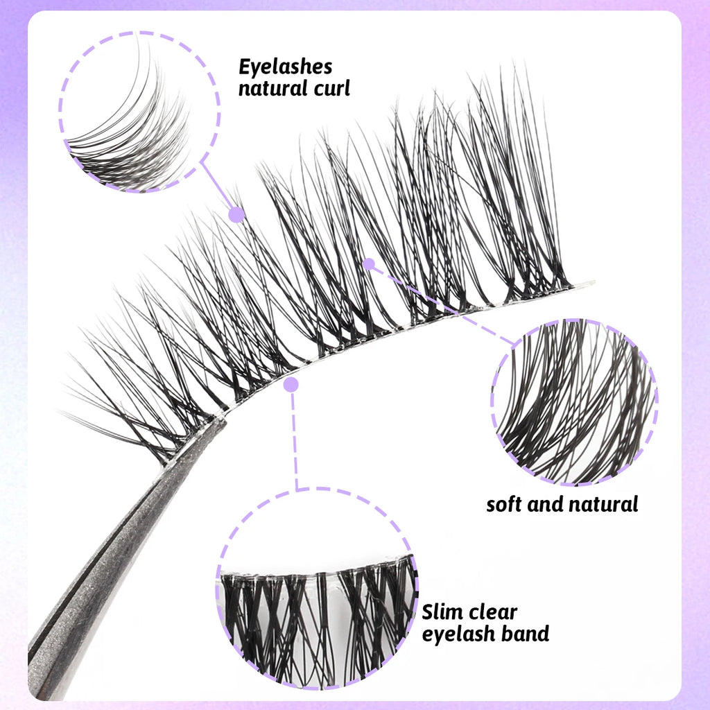 Half Lashes 3/10/20 Pairs Eyelashes Wispy Soft Natural 3D Mink Lashes Makeup Volume Fluffy Half False Eyelash Cilios Tools HIP