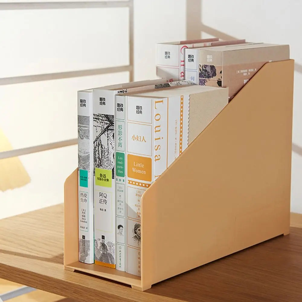 Double Layer Plastic Bookends & File Storage Shelf Bookend File Organizer HIP
