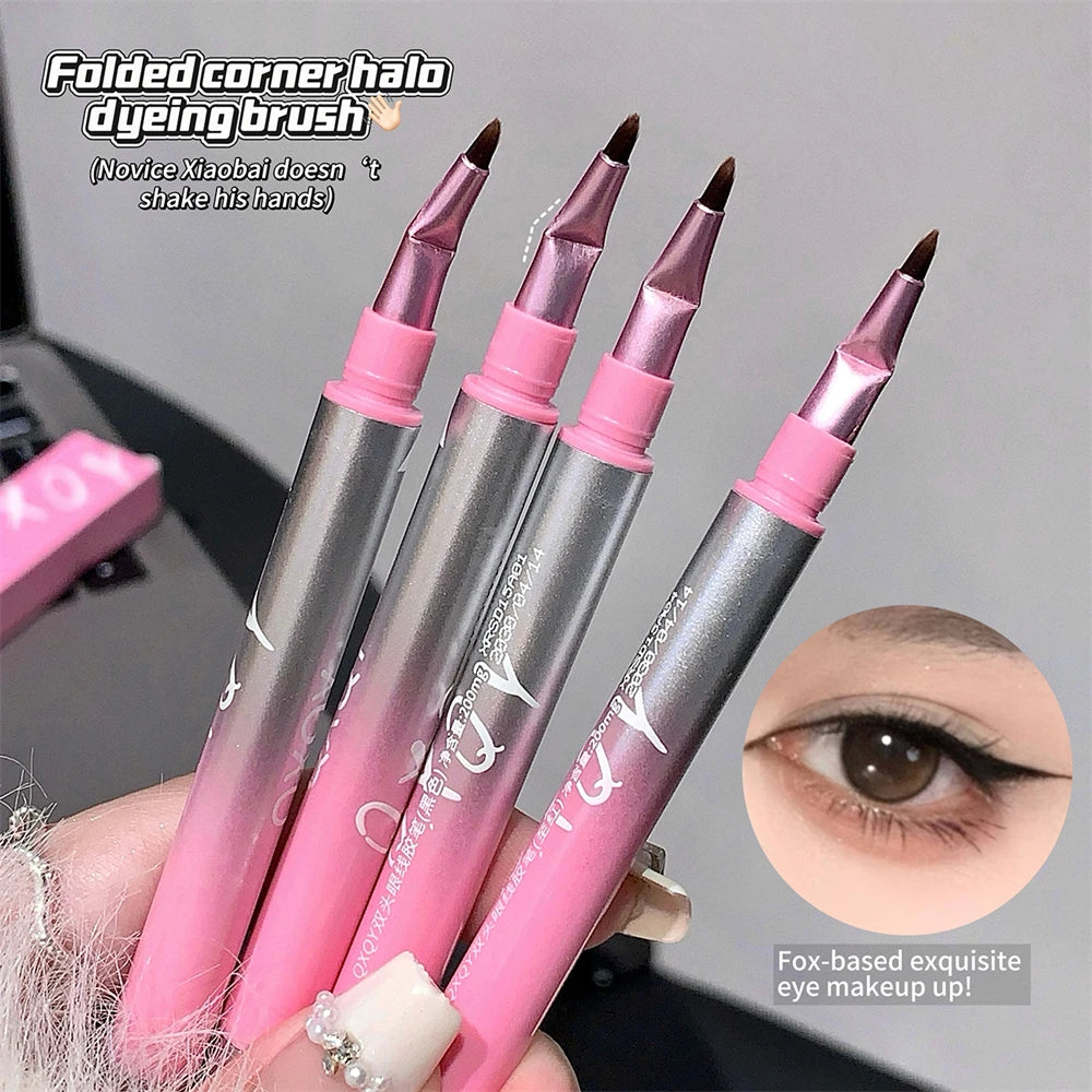 Punk Red Eyebrow & Eyeliner Gel 2 In 1 With Angled Brush Smudge-Proof Waterproof Creamy Smooth for Brows & Under Eye Makeup HIP