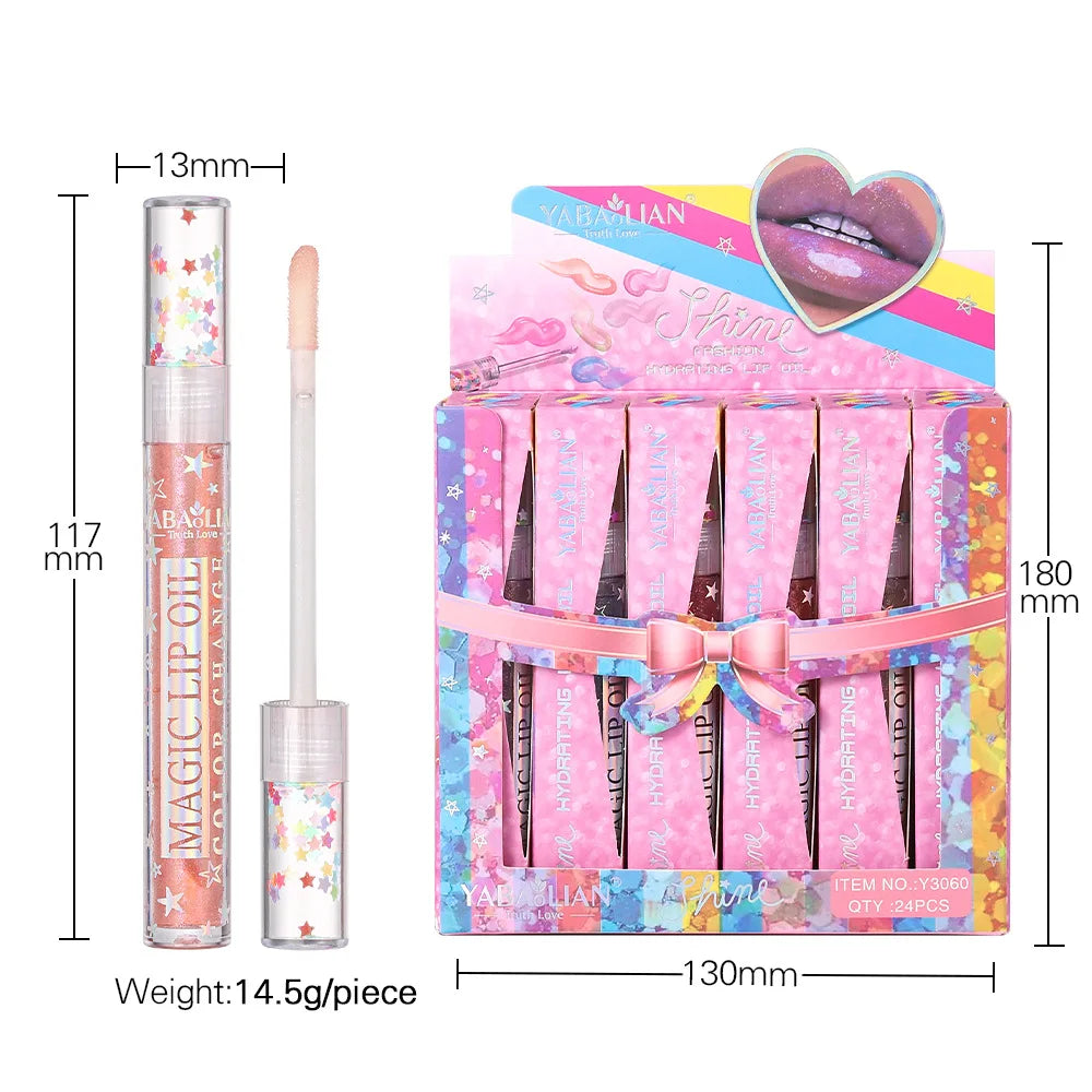 Lip Gloss Set Plumping Transparent Gloss Lip Oil Makeup Moisturizing Glitter Clear Mirror Lipstick Primer Cosmetic HIP