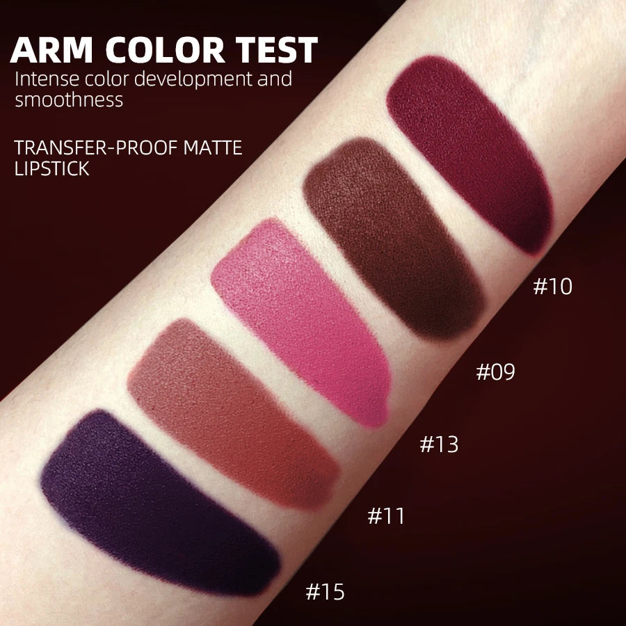 15 Colors Nude Velet Matte Lipstick Pencil Waterproof Long Lasting Red Brown Pink Lip Liner Pen Non-Stick Cup Makeup Lip Tint Pe HIP