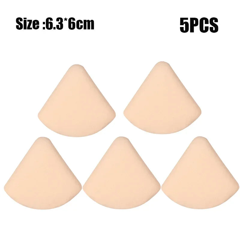 Soft Cosmetic Sponge Puff Set – Dry & Wet Foundation Blender Cosmetic Sponge Puff HIP C657-triangle5pc opp