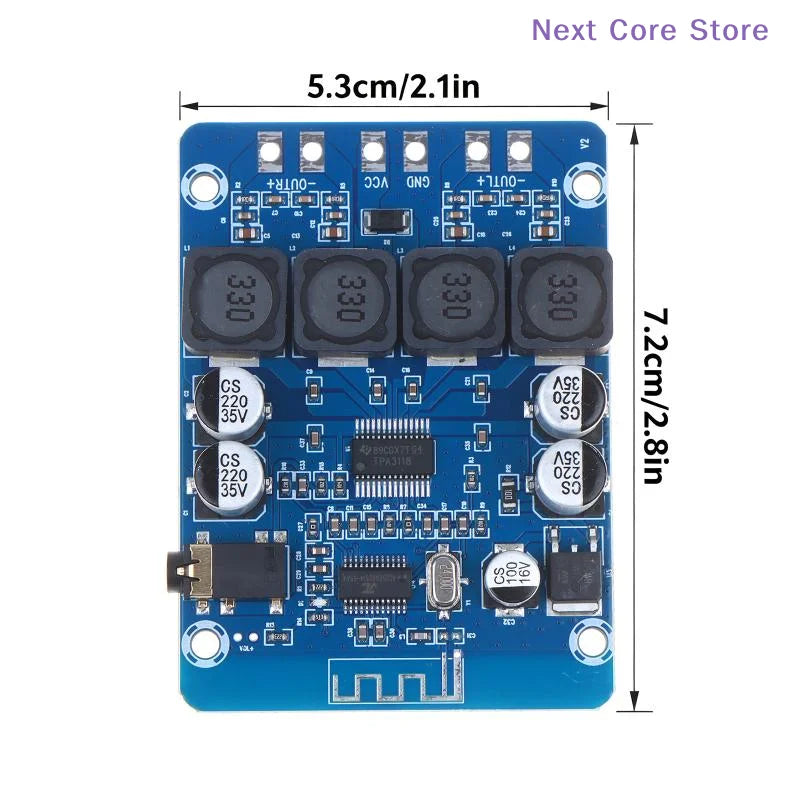 TPA3118 Bluetooth Amplifier Board – Dual 45W AUX Decoding Audio Amplifier Module HIP