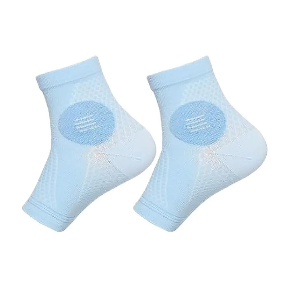 20-30 mmHg Compression Ankle Sleeves – Arch & Heel Support Compression Ankle Sleeve HIP Blue-S