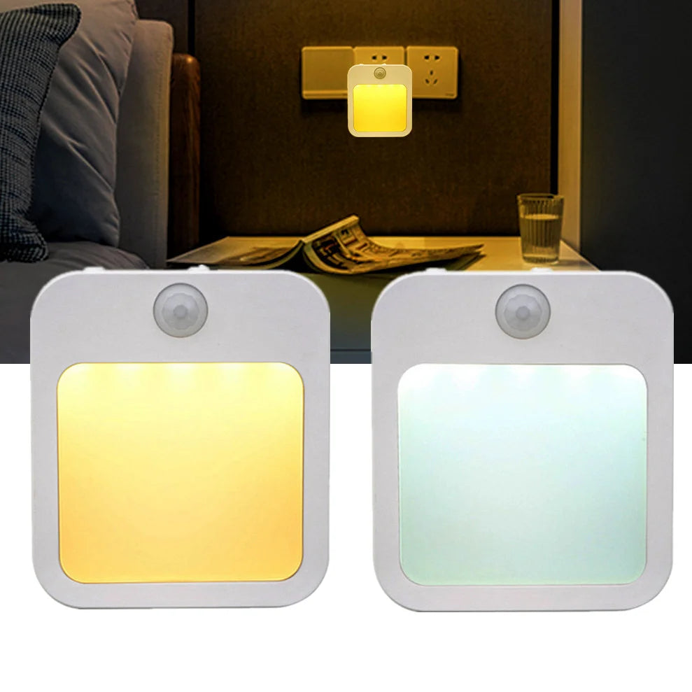 LDHLM Motion Sensor Night Light – Dimmable Plug-In LED Lamp Motion Sensor Night Light HIP
