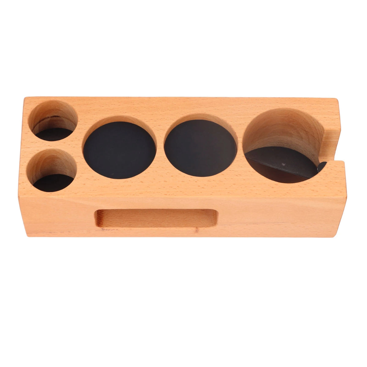 Wood Coffee Filter Tamper Holder Coffee Tamper Mat Stand Exquisite Card Slot Design for 2.3in Coffee Machine Handle Bracket HIP