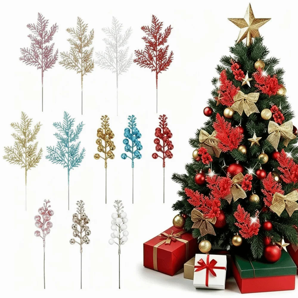 10-Pc Glitter Berry Bouquets Christmas Tree Ornaments Christmas Tree Ornaments HIP