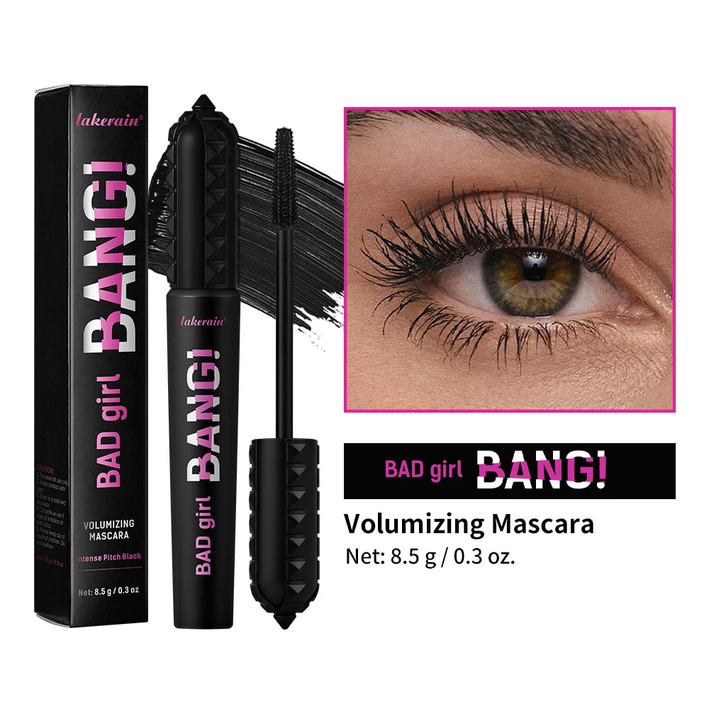 Black Waterproof Mascara 4D Lengthening Curling Volumizing Eyelash Extension Smudge Proof Long Lasting Korean Eye Makeup HIP 1pc