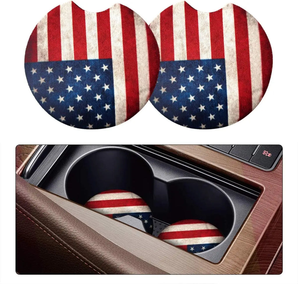 2-Pack Absorbent Car Cup Holder Coasters – 2.75 Inch Car Cup Holder Coaster HIP
