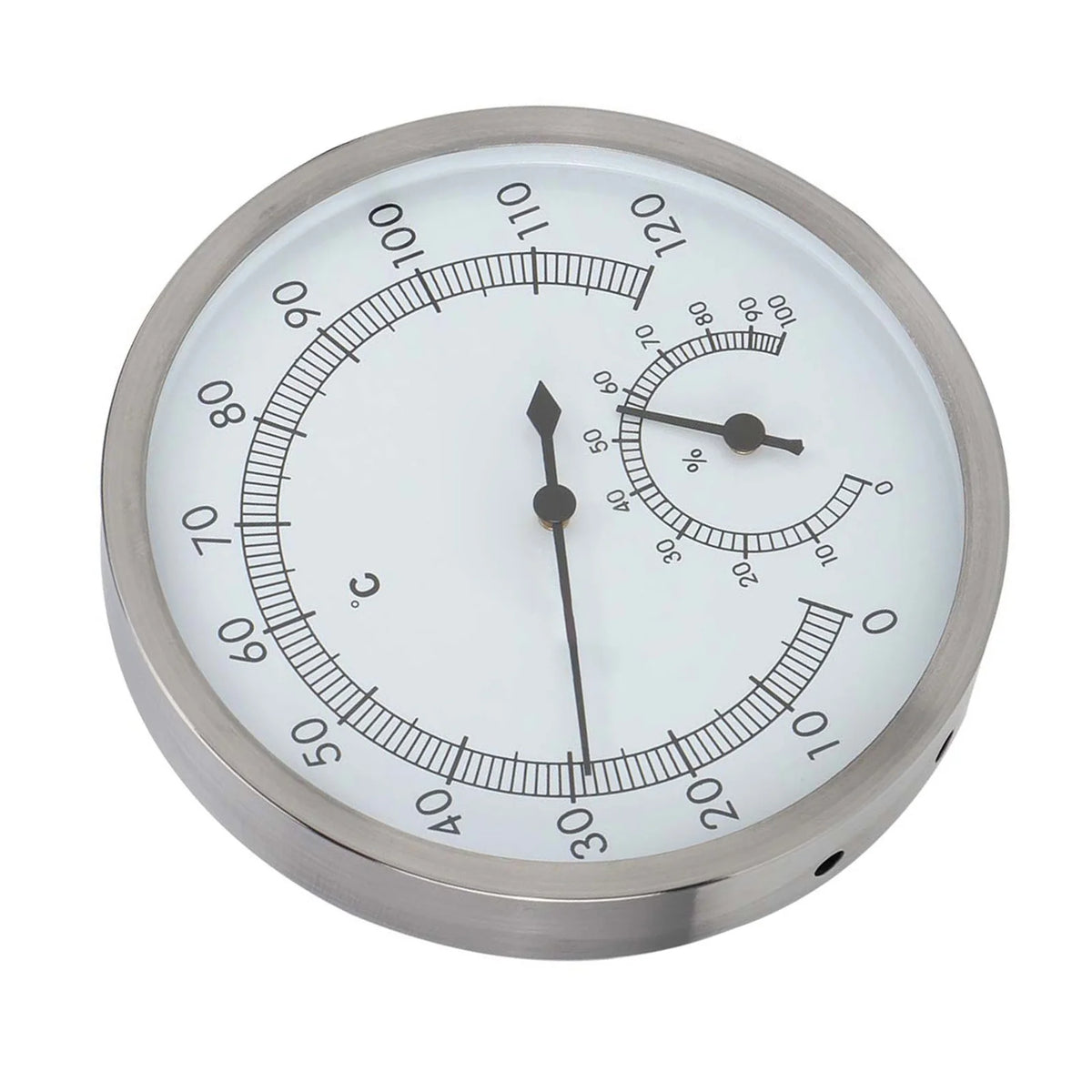 2 In-1 Stainless Steel Steam Room Sauna Room Thermometer Hygrometer Thermo Hygrometer Indoor HIP