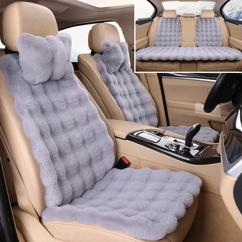 Winter Bubble Fleece Car Seat Cushion – Plush Anti-Slip Cover Car Seat Cushion HIP