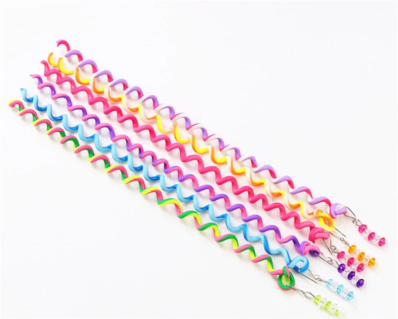 6pcs/lot Rainbow Color Cute Girl Curler Hair Braid hair styling tools hair roller Braid Maintenance The princess hair accessory HIP