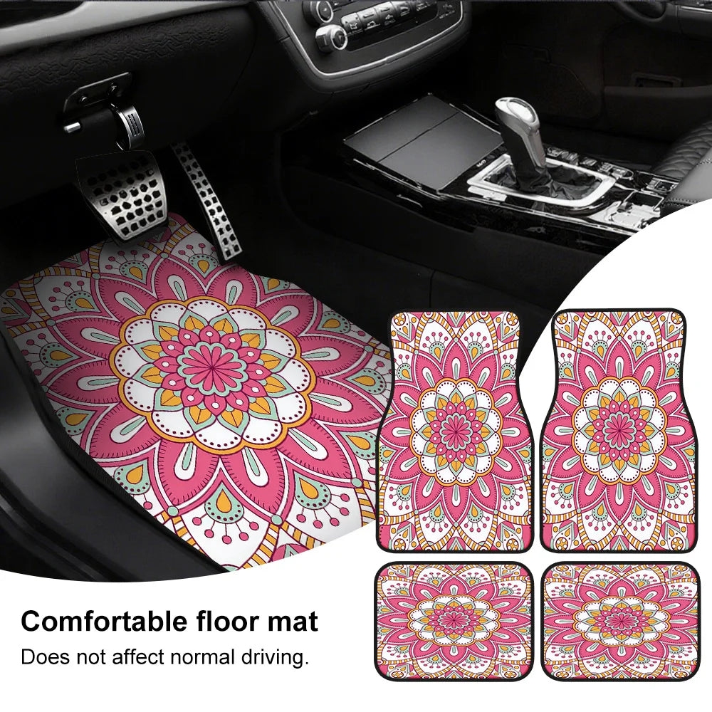 Crystal Velvet Car Floor Mats – Double-Layer Universal Fit Car Floor Mats HIP 1