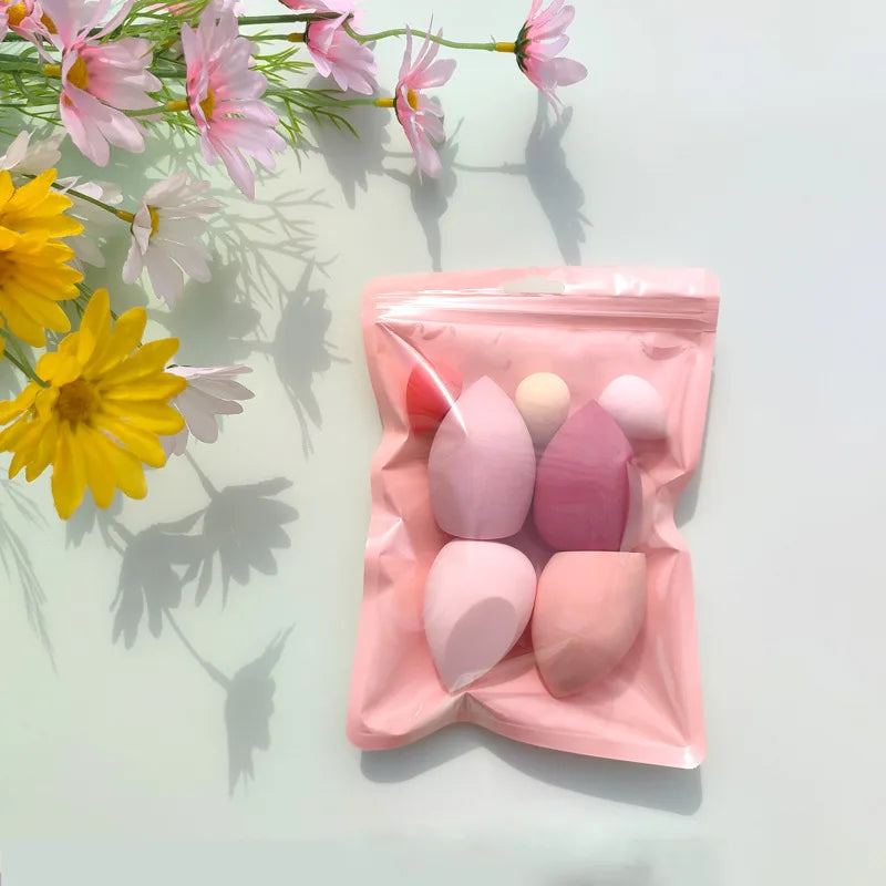 7/12Pcs Cosmetic Puff Makeup Sponge Beauty Egg Foundation Sponges Powder Puff Women Make Up Accessories Beauty Tools HIP 7pcs pink