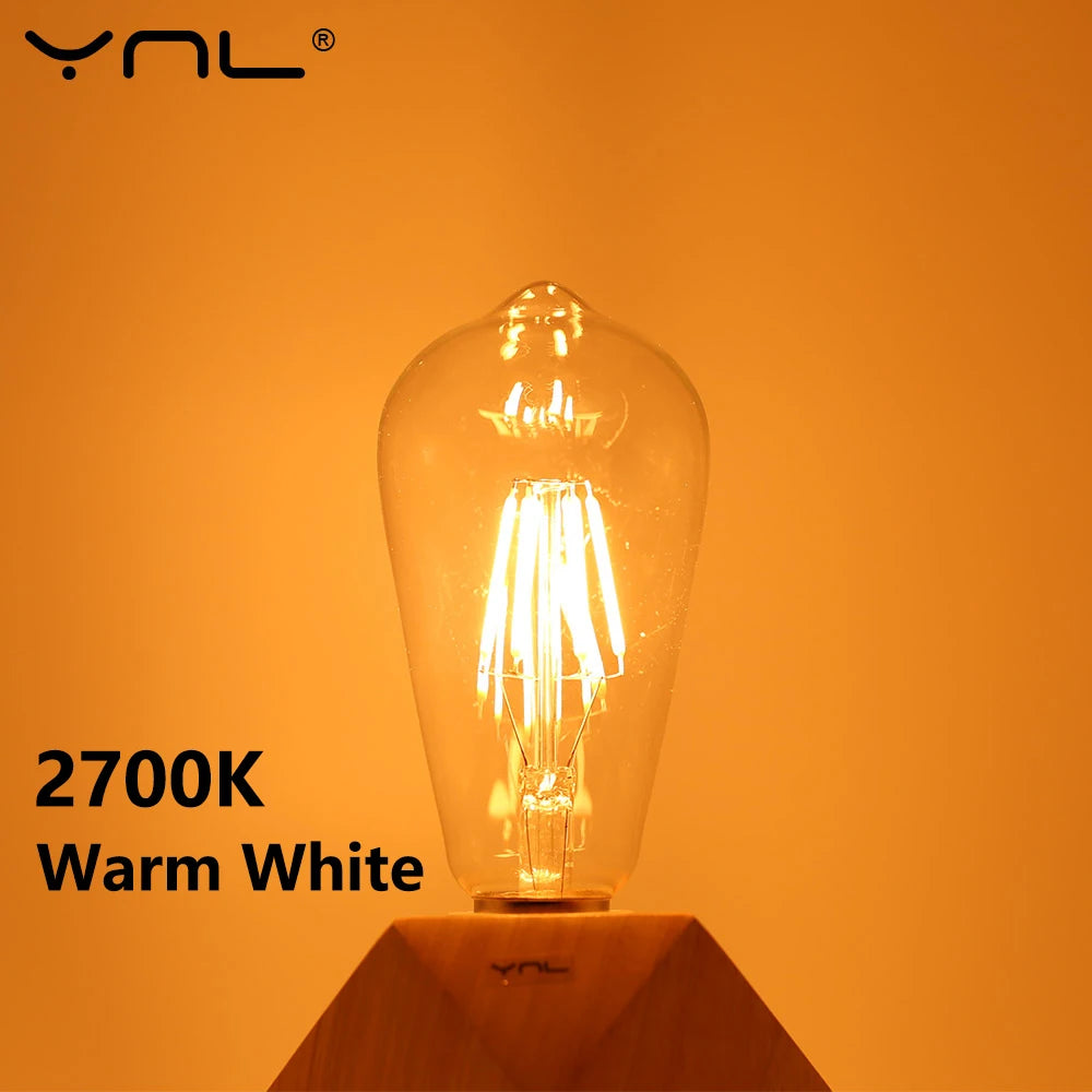 2-Pack Retro LED Edison Filament Bulbs E27 E14 – Vintage Warm Light LED Filament Bulb HIP