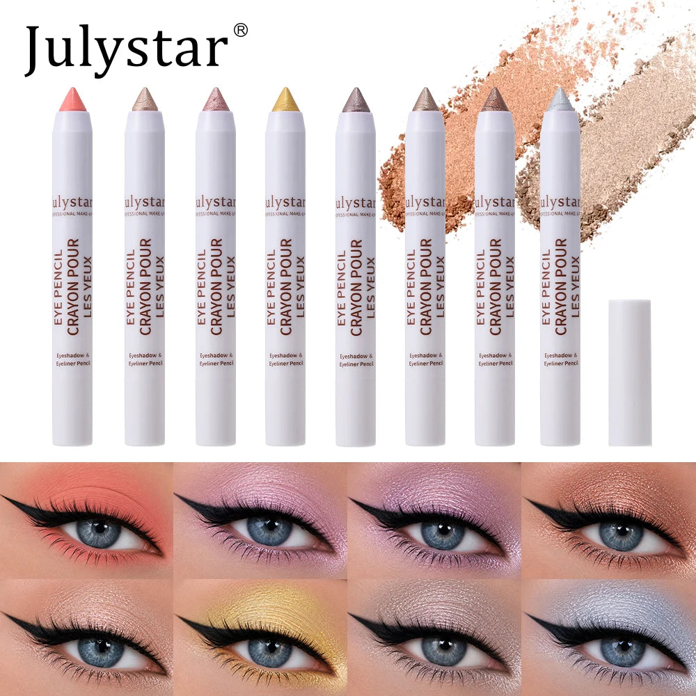 Pearly Eyeshadow Highlighter Stick Pencil Waterproof Glitter Matte High Pigment Eyelid Under Crease Eye Shadow Painted Makeup HIP