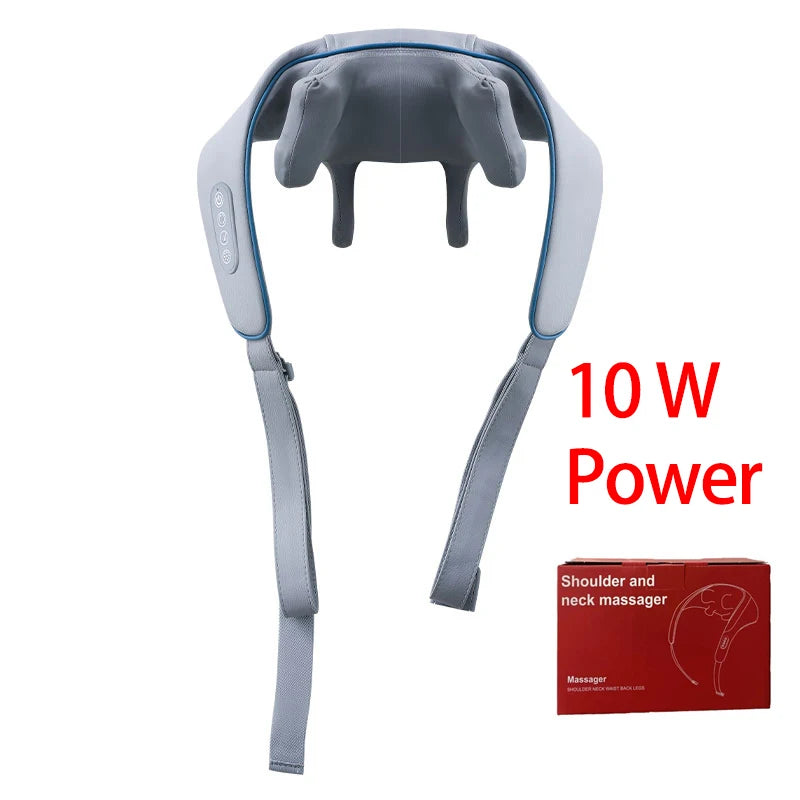 PAQIN 4D Shiatsu Neck & Shoulder Massager with Heat – Cordless Neck Shoulder Massager HIP GEN1 Grey
