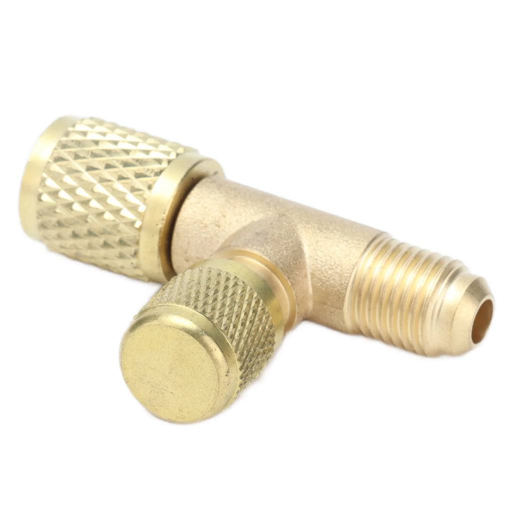 1/4SAE Exhaust Valve Air Conditioning Refrigeration Charging Adapter Valve for R22 R12 R134 Refrigerant Charging Valve HIP