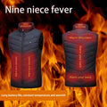 Unisex Fever Warm Vest Electric Warm Clothing Relieve Pain Waterproof Heated Vest for Skiing Cycling Hiking HIP XXXL