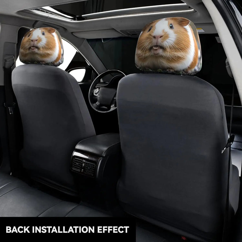 2-Pack Guinea Pig Car Headrest Covers – Soft & Breathable Car Headrest Cover HIP