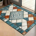 Nordic Geometric Doormat – Non-Slip Entryway Rug | Beige Grey Decorative Doormat HIP 2 40x60cm-Felt