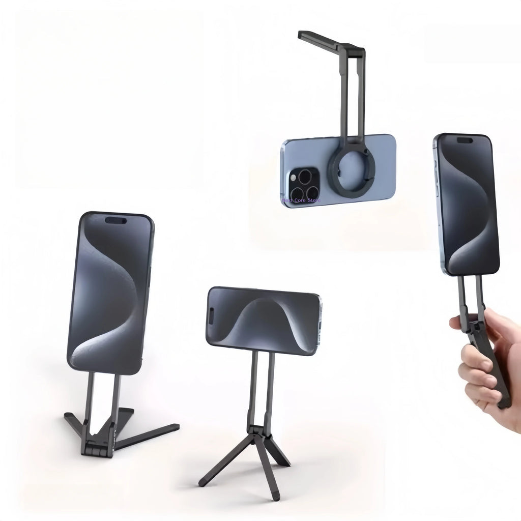 Magnetic Foldable Phone Tripod Stand – 360° Rotation Mount Phone Tripod Stand HIP