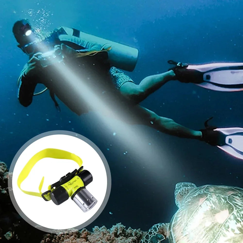 Diving LED Headlamp T6 LED Underwater Diving Headlight Outdoor Camping Fishing Dive Flashlight Head Light Torch Waterproof HIP