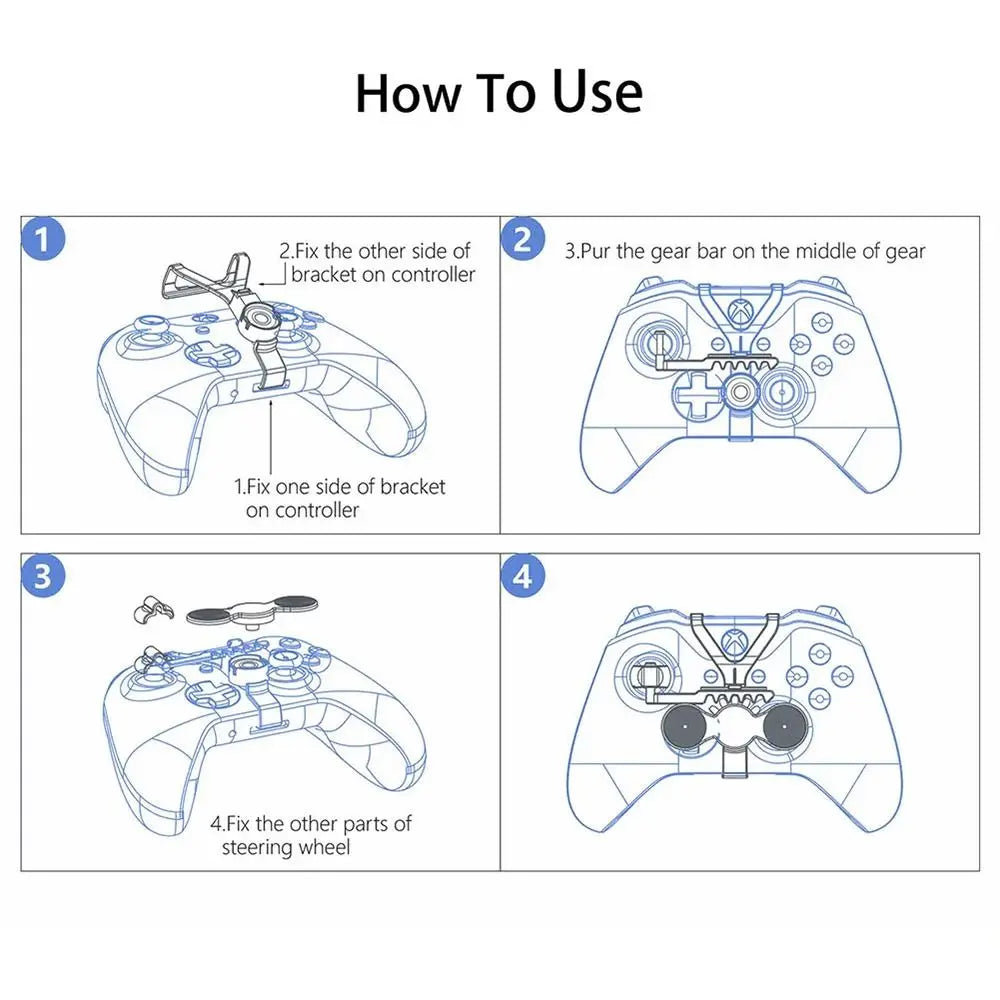 Mini Steering Wheel for Xbox One S/X Controller – Racing Add-On Game Controller Accessory HIP