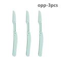 3-Pack Foldable Eyebrow Trimmer & Facial Hair Shaper for Women Eyebrow Trimmer Set HIP C801-Green 3pcs opp