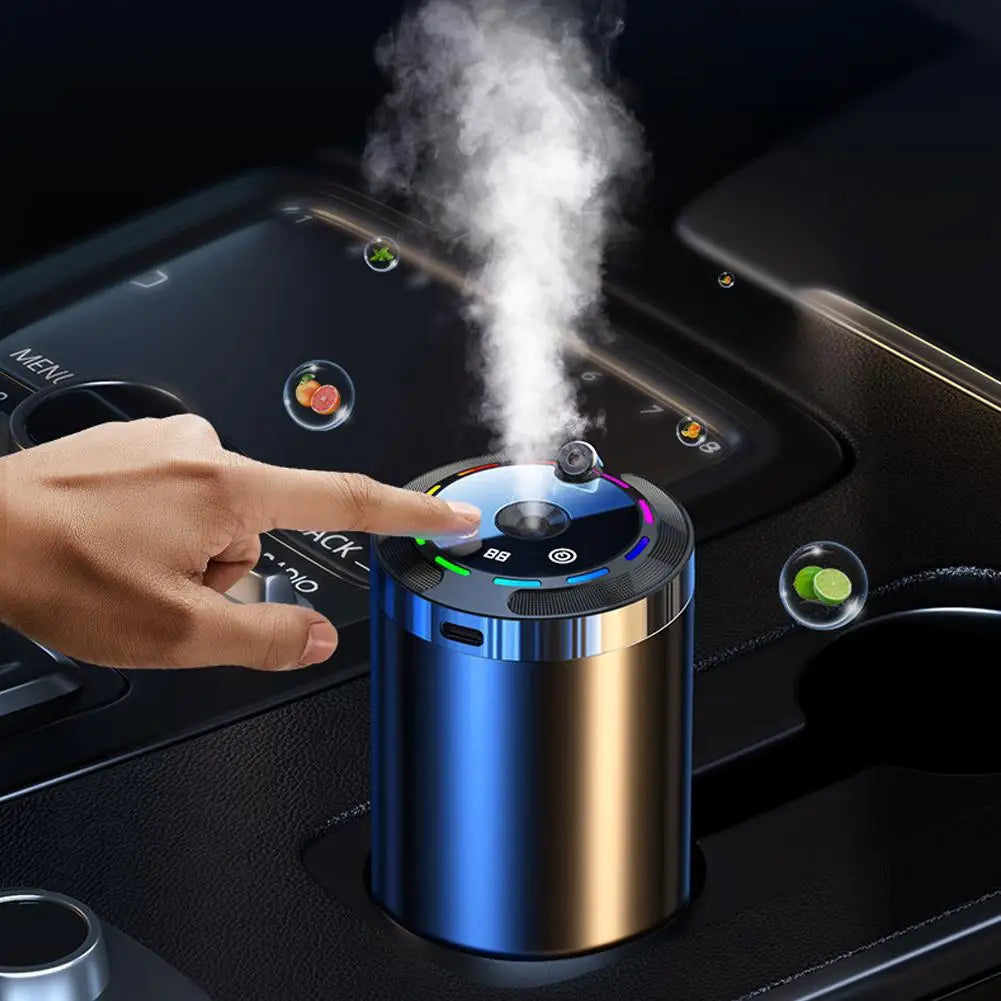 Smart Electric Car Fragrance With Digital Display 3 Modes Adjustable Mist Output Essential Diffuser Portable Car Air Purifier HIP