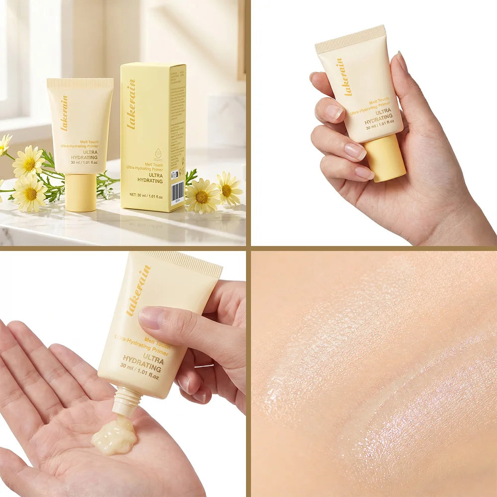Melt Touch Primer 3 IN 1 Buttery Glow Ultra Hydrating Makeup Base Long Lasting Pore Minimizer Smooth Fine Lines Brightening Base HIP