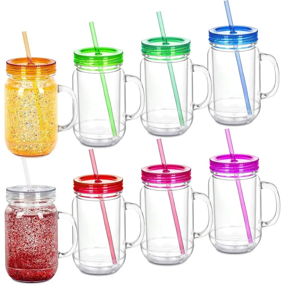 20 oz Snow Globe Glitter Tumbler – DIY Double Wall Cup DIY Glitter Tumbler HIP