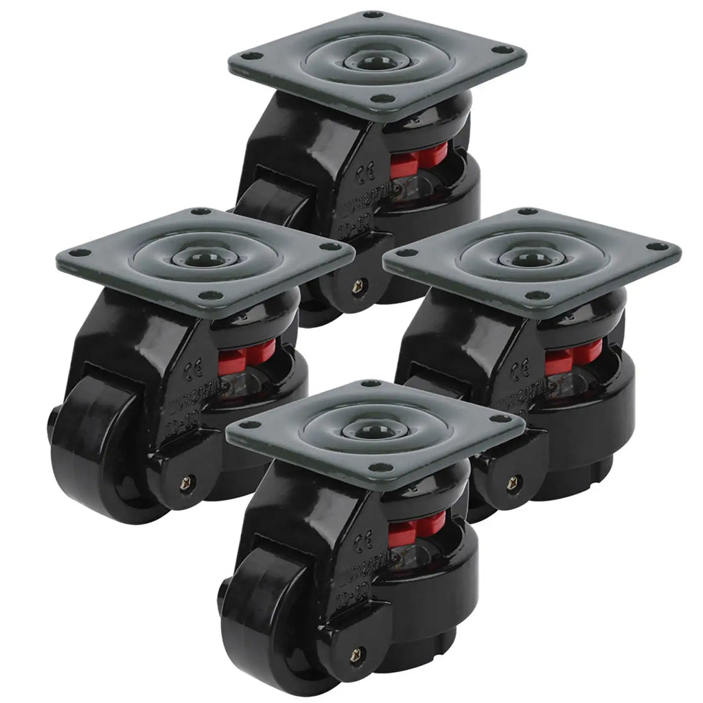 4pcs Level Adjustment Caster GD‑60F Heavy Duty Industrial Roller Wheel Leveling Caster Wheels Industrial Roller Wheel HIP