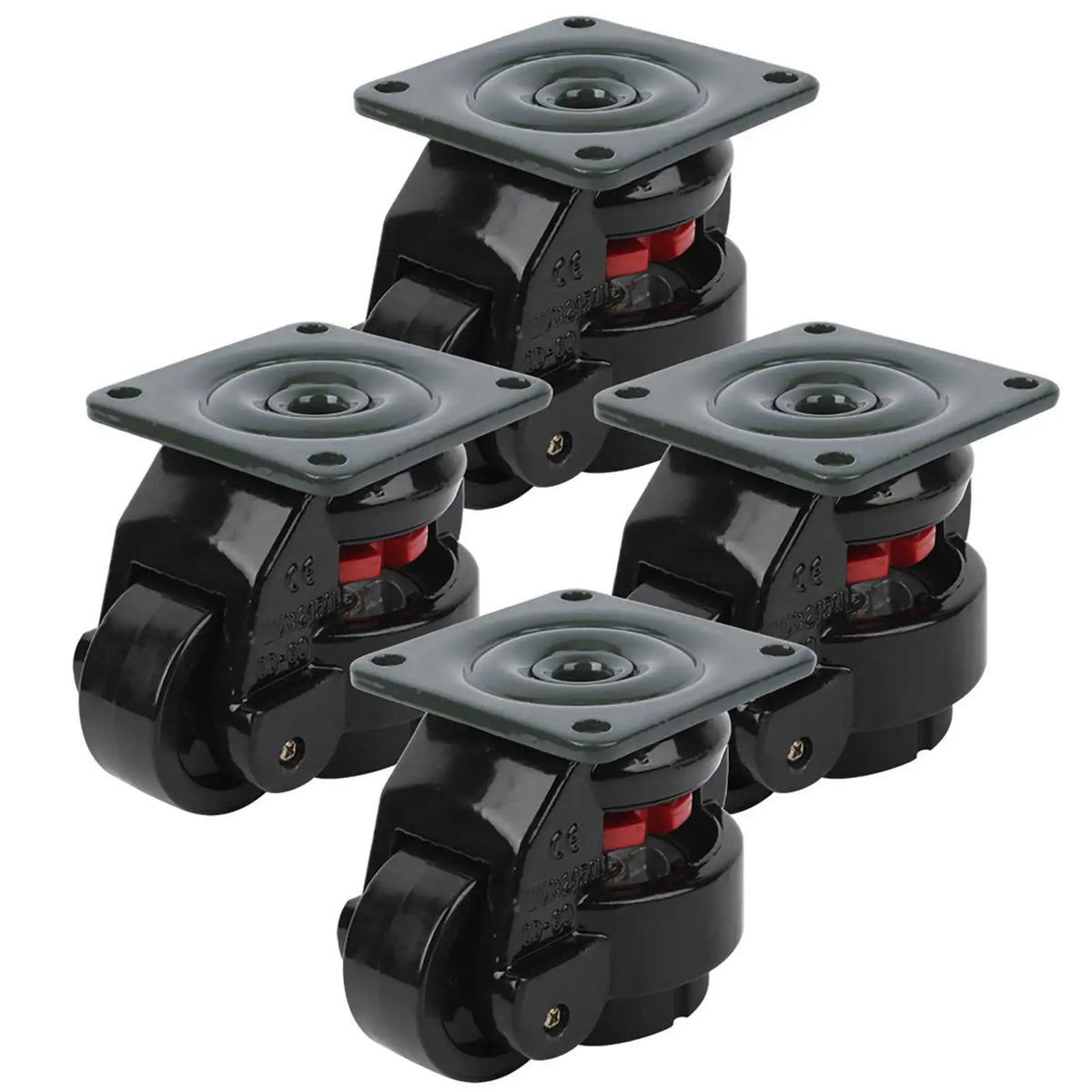 4pcs Level Adjustment Caster GD‑60F Heavy Duty Industrial Roller Wheel Leveling Caster Wheels Industrial Roller Wheel HIP