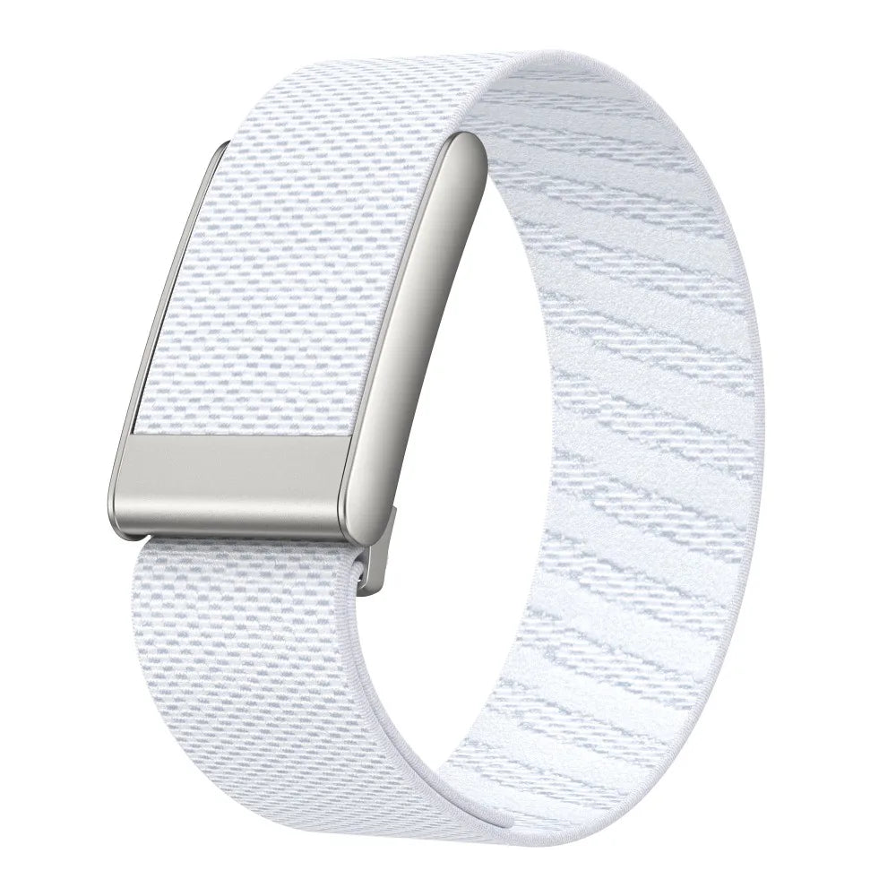 Nylon Replacement Strap for Whoop 5.0 – Breathable & Adjustable Fitness Tracker Strap HIP White 2