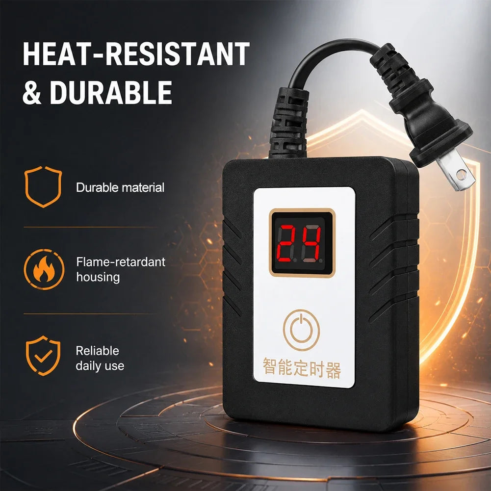 Portable Cycle Aquarium Timer Stable Black Generator Timing Switch Adjustable Fish Tank Timer For Aquarium Grow Light HIP