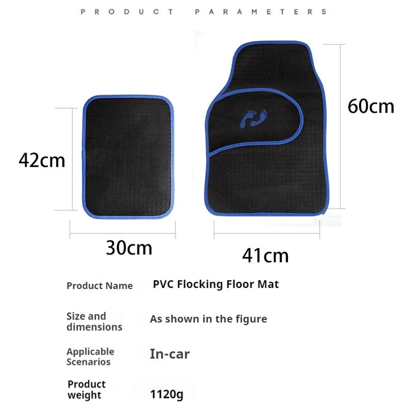 Universal PVC Flocking Car Floor Mats – Non-Slip Waterproof Car Floor Mats HIP