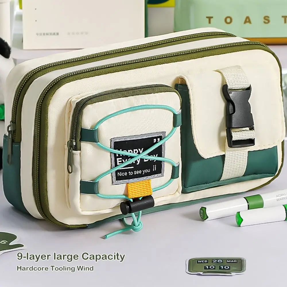 Large Capacity Pencil Case – Stylish Fabric Pen Bag Pencil Case HIP