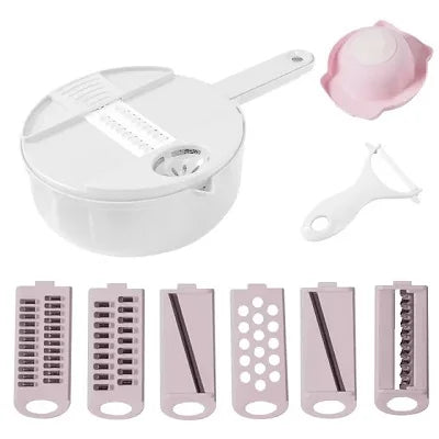 Multifunctional Vegetable Chopper & Manual Shredder | 3 Colors Vegetable Chopper Grater HIP 1pc White